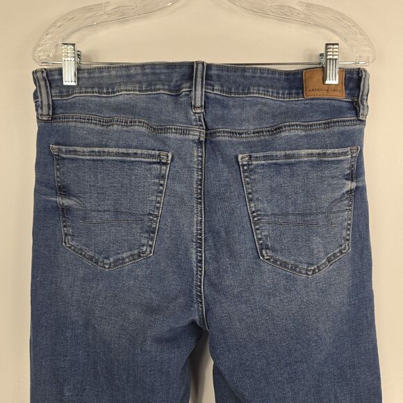 American Eagle Women's Size 10 High Rise Kick Boot Crop Jeans - Picture 6 of 12